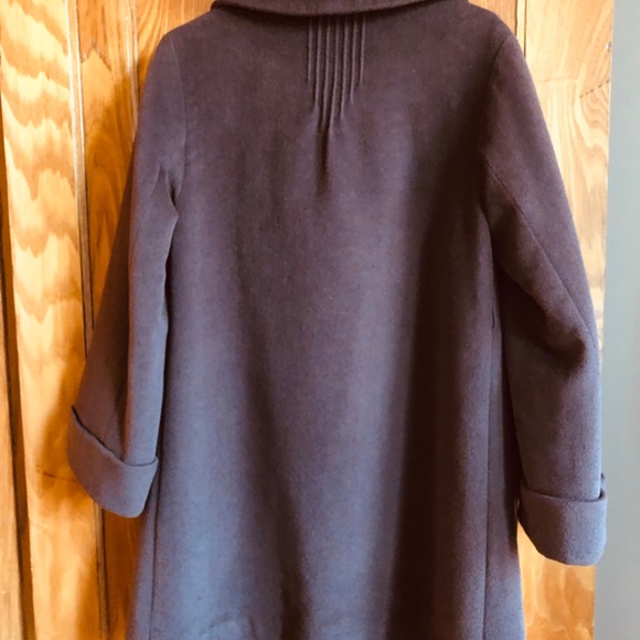 Hilary Bradley Brown Angora and Wool Blend Winter Coat - Picture 3 of 6